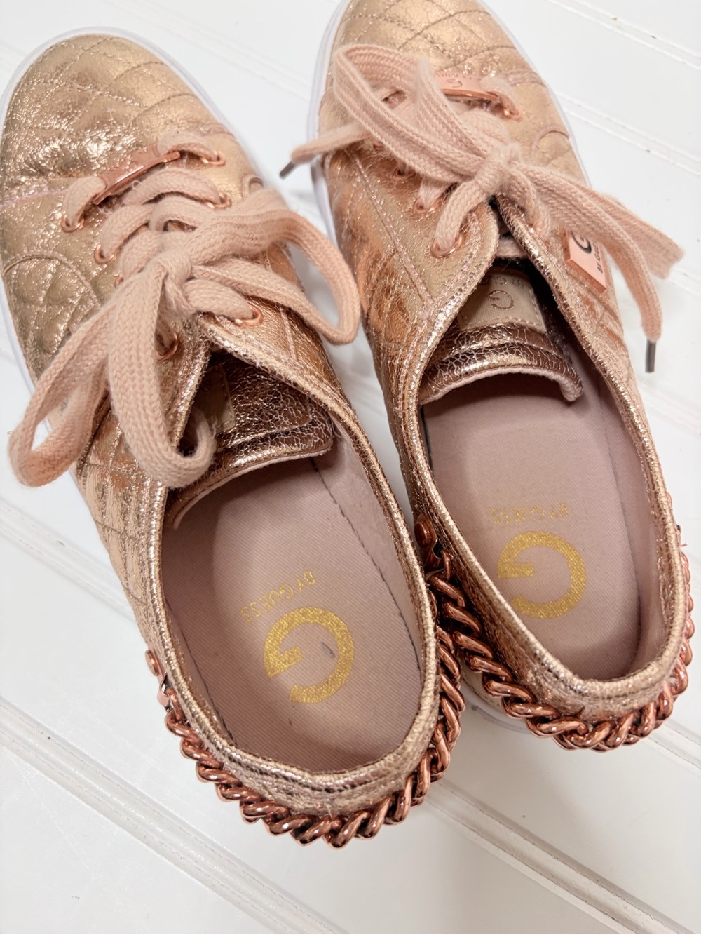 G by Guess Backerett Rose Gold Sneakers - Picture 8 of 12